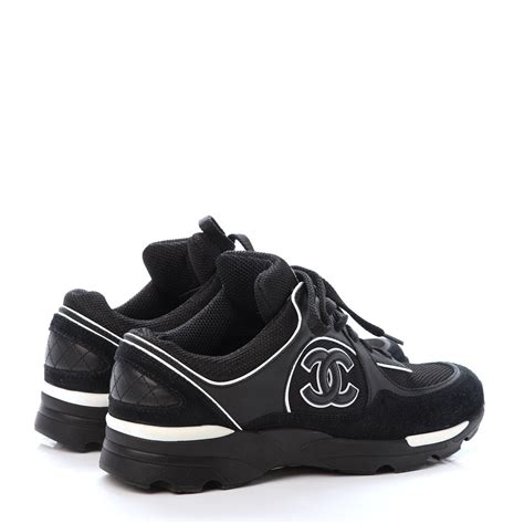 chanel calfskin black and white sneakers|chanel sneakers clearance.